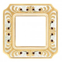 Рамка одинарная Fede Palace, золотая патина с кристаллами FD01351OPCL