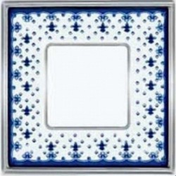 Рамка Vintage Porcelain 1 пост (Blue Lys - блестящий хром) FD01341AZCB