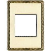 Рамка одноместная с квадратным вырезом Venezia Metal, цвет - золото 39821502