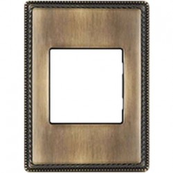 Рамка одноместная с квадратным вырезом Venezia Metal, цвет - бронза 39821532