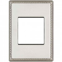 Рамка одноместная с квадратным вырезом Venezia Metal, цвет - хром 39821512