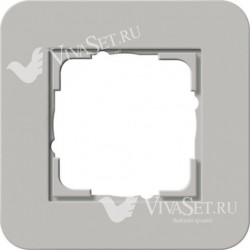 Рамка одинарная  Gira E3 серый/белый глянцевый 0211412