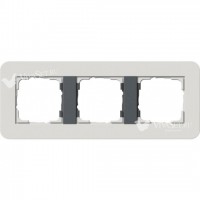 Рамка тройная  Gira E3  светло-серый/антрацит 0213421