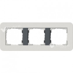 Рамка тройная  Gira E3  светло-серый/антрацит 0213421