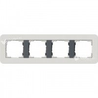 Рамка четверная  Gira E3  светло-серый/антрацит 0214421