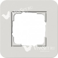 Рамка одинарная  Gira E3 светло-серый/белый глянцевый 0211411
