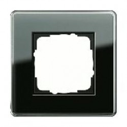 Рамка одинарная Gira Esprit Glass C черное стекло 0211505