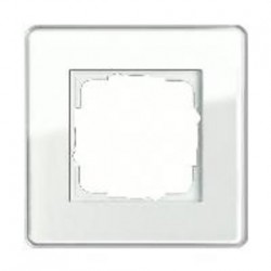 Рамка одинарная Gira Esprit Glass C белое стекло 0211512