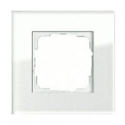 Рамка одинарная Gira Esprit белое стекло 021112