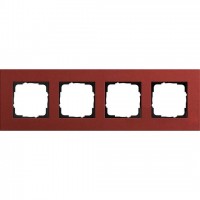 Рамка четырехместная Gira Linoleum-Multiplex, красный 0214229