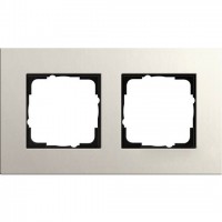 Рамка двухместная Gira Linoleum-Multiplex, светло-серый 0212220