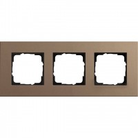 Рамка трехместная Gira Linoleum-Multiplex, светло-коричневый 0213221