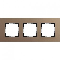 Рамка трехместная Gira Linoleum-Multiplex, светло-коричневый 0213221