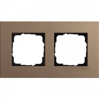 Рамка двухместная Gira Linoleum-Multiplex, светло-коричневый 0212221