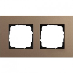 Рамка двухместная Gira Linoleum-Multiplex, светло-коричневый 0212221