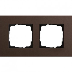 Рамка двухместная Gira Linoleum-Multiplex, коричневый 0212223