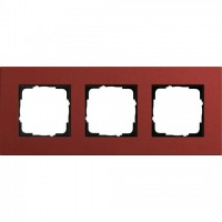 Рамка трехместная Gira Linoleum-Multiplex, красный 0213229