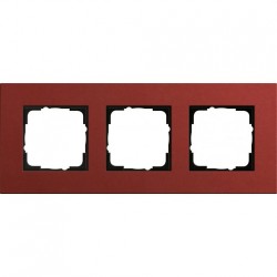 Рамка трехместная Gira Linoleum-Multiplex, красный 0213229