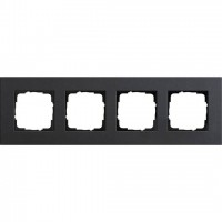 Рамка четырехместная Gira Linoleum-Multiplex, антрацит 0214226