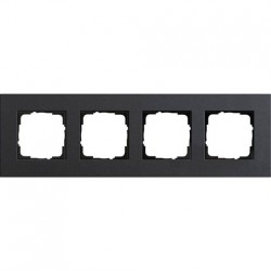Рамка четырехместная Gira Linoleum-Multiplex, антрацит 0214226