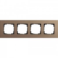 Рамка четырехместная Gira Linoleum-Multiplex, светло-коричневый 0214221