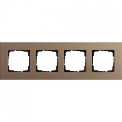 Рамка четырехместная Gira Linoleum-Multiplex, светло-коричневый 0214221