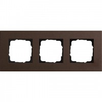 Рамка трехместная Gira Linoleum-Multiplex, коричневый 0213223