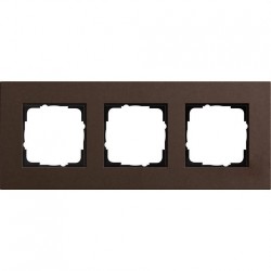 Рамка трехместная Gira Linoleum-Multiplex, коричневый 0213223