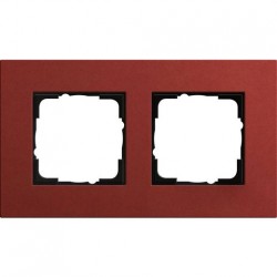 Рамка двухместная Gira Linoleum-Multiplex, красный 0212229