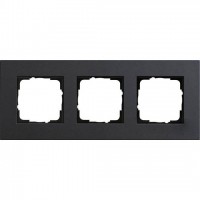 Рамка трехместная Gira Linoleum-Multiplex, антрацит 0213226