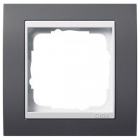 Рамка одинарная Gira Event черный/глянцевый белый 0211328