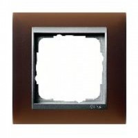 Рамка одинарная Gira Event Opaque матово-коричневый/алюминий 021159