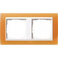 Рамка двойная Gira Event Opaque  матово-оранжевый/бел. Глянец 0212397