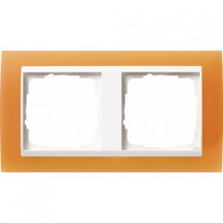 Рамка двойная Gira Event Opaque  матово-оранжевый/бел. Глянец 0212397