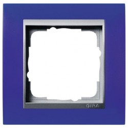 Рамка одинарная Gira Event Opaque матово-синий/алюминий 021193