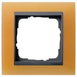Рамка одинарная Gira Event Opaque матово-оранжевый/антрацит 021187