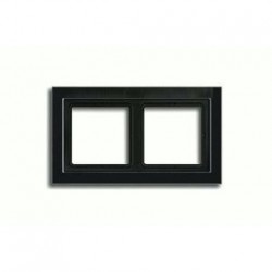 Рамка двойная, для горизон./вертик. монтажа Jung LS-design, черный глянцевый LSD982SW