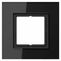 Рамка одинарная LS Plus черное стекло LSP981GLSW