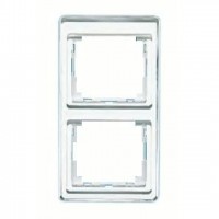 Рамка двойная, для вертикального монтажа Jung SL 500, белое стекло sl582ww