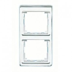 Рамка двойная, для вертикального монтажа Jung SL 500, белое стекло sl582ww