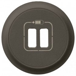 Розетка USB двойная для зарядки, 1500 мА (графит) 67462 - 67956 - 80251