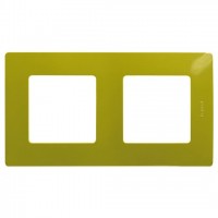 Двухместная рамка Legrand Etika зеленый папоротник 672542