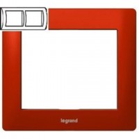 Рамка двойная, для горизонтального монтажа Legrand Galea Life, красный металл 771902