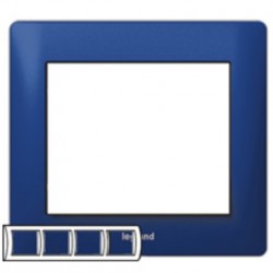 Рамка четверная, для горизонтального монтажа Legrand Galea Life, синий металл 771914