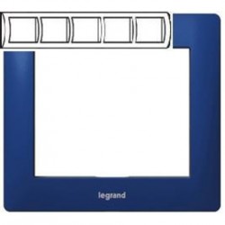Рамка пятерная, для горизонтального монтажа Legrand Galea Life, синий металл 771915