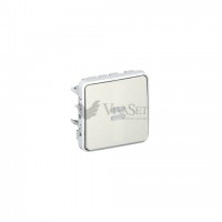 Одноклавишный выключатель-переключатель с подсветкой 10А IP55 Legrand Plexo, белый 69613