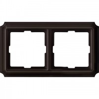 Рамка двойная Merten Antique, коричневая MTN4020-4715