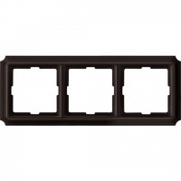 Рамка тройная Merten Antique, коричневая MTN4030-4715