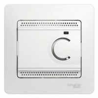 Термостат электронный для теплого пола с датчиком, 10A, Schneider Glossa белый GSL000138