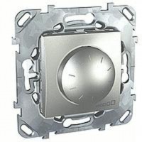 Светорегулятор поворотный 40-400 Вт. для ламп накаливания и галог.220В Schneider Unica алюминий MGU5.511.30ZD
